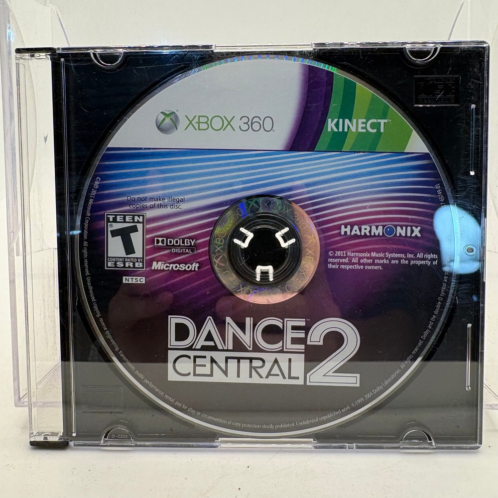 Dance Central 2 Microsoft Xbox 360 Kinect 2011 Rhythm Dancing Game Disc Only